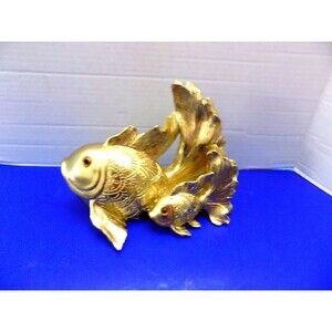 NEW Fancy Goldfish Fish  Statue Figurine Oriental Home Decor